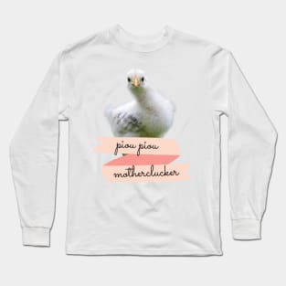 Angry Fowl Piou Piou Motherclucker Funny Chicken Lover Gift Long Sleeve T-Shirt